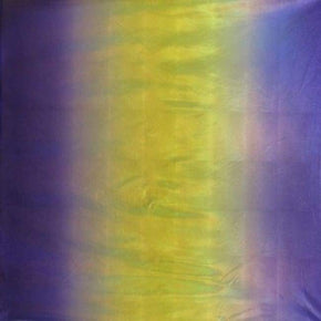  Deep Purple/Yellow Ombre Holographic Mirror Foil on Polyester Spandex