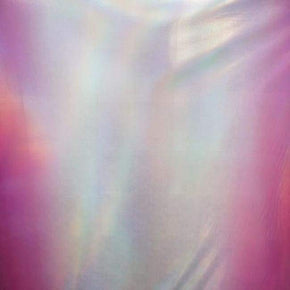  Fuchsia/Baby Pink Ombre Holographic Mirror Foil on Polyester Spandex