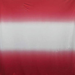  Crimson/White Ombre Stripe Mesh 