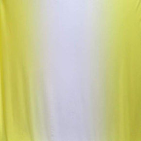  Lemon/White Ombre Print on Polyester Spandex