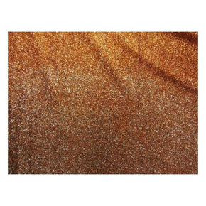  Orange/Silver Ombre Two-Tone Glitter on Polyester Mesh