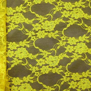  Yellow Fancy Floral Lace