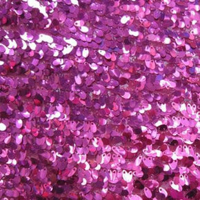  Fuchsia Oval Shaped Sequins on Polyester Mesh