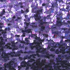  Purple Oval Shaped Sequins on Polyester Mesh