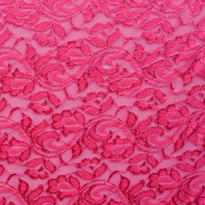  Hot Pink Fancy Floral Lace 