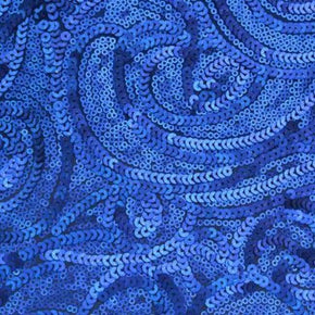  Royal Paisley Matte Sequins on Polyester Mesh