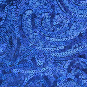 Royal Paisley Matte Sequins on Polyester Mesh