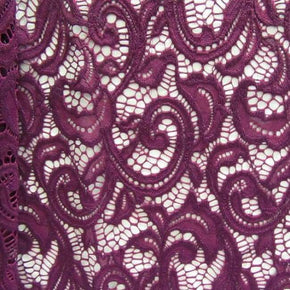  Merlot Paisley Lace on Nylon Spandex