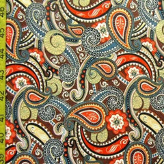 Paisley Print on Polyester Spandex Multi-Colored | FeelFabrics.com