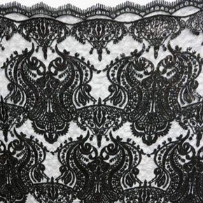  Black Fancy 2mm Sequins Lace on Mesh