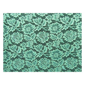  Mint Fancy Floral Lace on Nylon Spandex