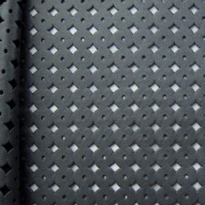  Gray Solid Colored Laser Cut Interlock 750 Pleather 