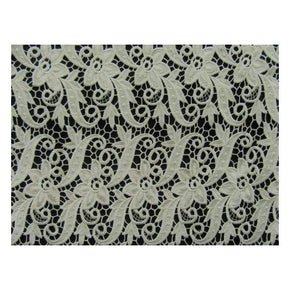  Ivory 3D Guipure Chemical Floral Lace 