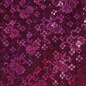  Fuchsia Holographic Pincushion Sequins on Lurex