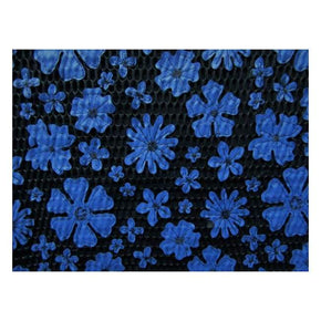  Royal Floral Pleather Patch on Wonder Mesh