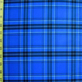 Multi-Colored Plaid Print on Polyester Spandex