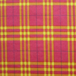 Multi-Colored Plaid Print on Polyester Spandex