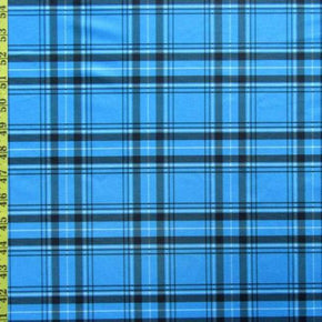 Multi-Colored Plaid Print on Polyester Spandex