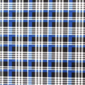 Multi-Colored Plaid Print on Polyester Spandex