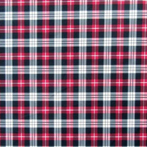 Multi-Colored Plaid Print on Polyester Spandex