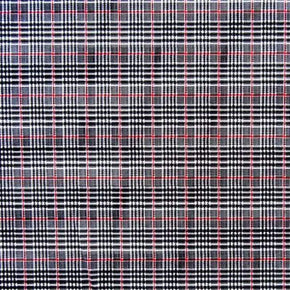 Multi-Colored Plaid Print on Polyester Spandex