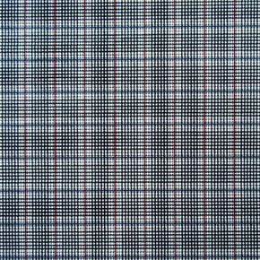 Multi-Colored Plaid Print on Polyester Spandex