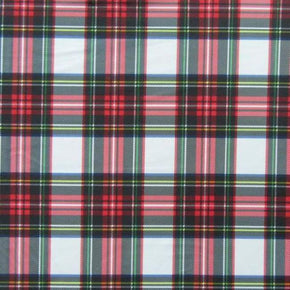 Multi-Colored Plaid Print on Polyester Spandex