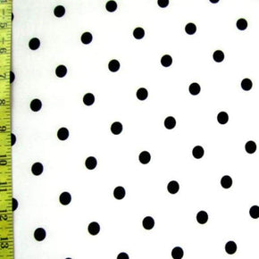  Black/White Polka Dot Print on Nylon Spandex