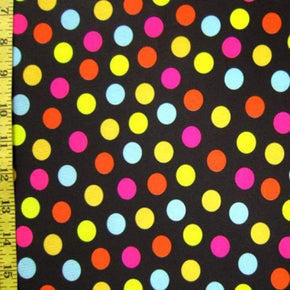 Multi-Colored Polka Dot Print on Polyester Spandex