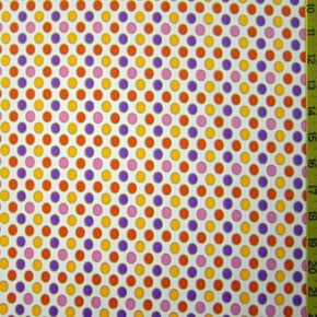 Multi-Colored Polka Dots Print on Nylon Spandex