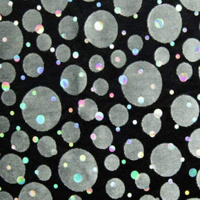  Holographic Polka Dots Foil on Velvet 