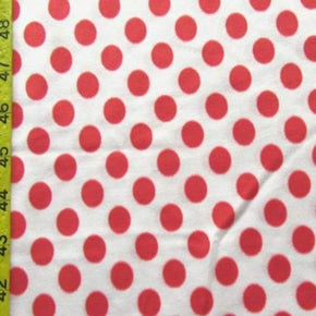  Red/White Polka Dots Print on Nylon Spandex