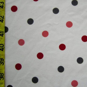 Multi-Colored Polka Dots Print on Nylon Spandex