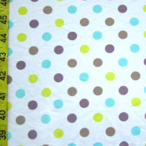 Multi-Colored Polka Dots Print on Nylon Spandex