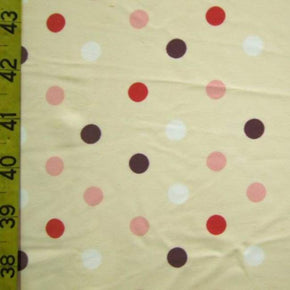 Multi-Colored Polka Dots Print on Nylon Spandex