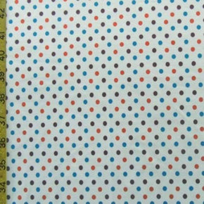 Multi-Colored Polka Dots Print on Nylon Spandex
