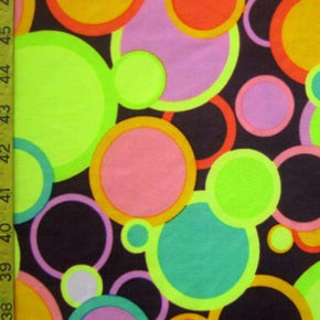 Multi-Colored Polka Dots Print on Nylon Spandex