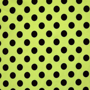  Black/Samba Yellow Polka Dots Print on Nylon Spandex