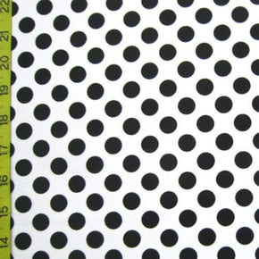  Black/White Polka Dots Print on Nylon Spandex