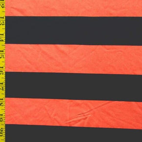  Orange/Navy Polka Dots Print on Polyester Spandex