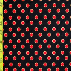  Red/Black Polka Dots Print on Nylon Spandex