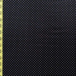  White/Black Polka Dots Print on Nylon Spandex