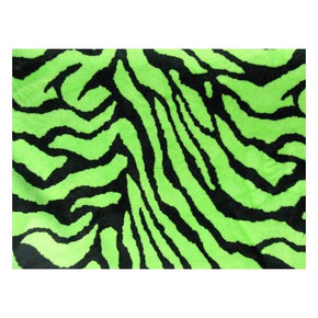  Neon Green/Black Tiger Print Fleece 