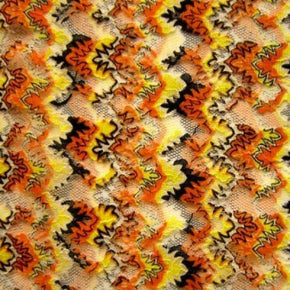 Multi-Colored Ancient Pattern Printed Lace 