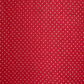  Red/White Small Dot Printed Chiffon