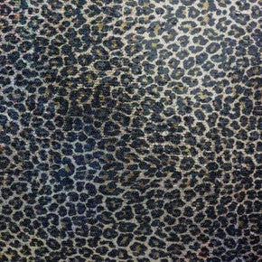  Brown/Black Leopard Print 2mm Sequins on Polyester Mesh