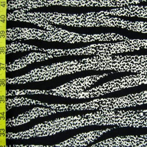  Black/White Ancient Pattern Print on Polyester