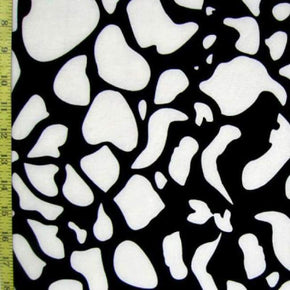  Black/White Animal Print on Polyester Spandex