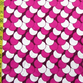  Pink/White Woven Yarn Print on Nylon Spandex