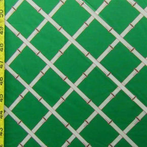  Green/White Checkerboard Print on Polyester Spandex